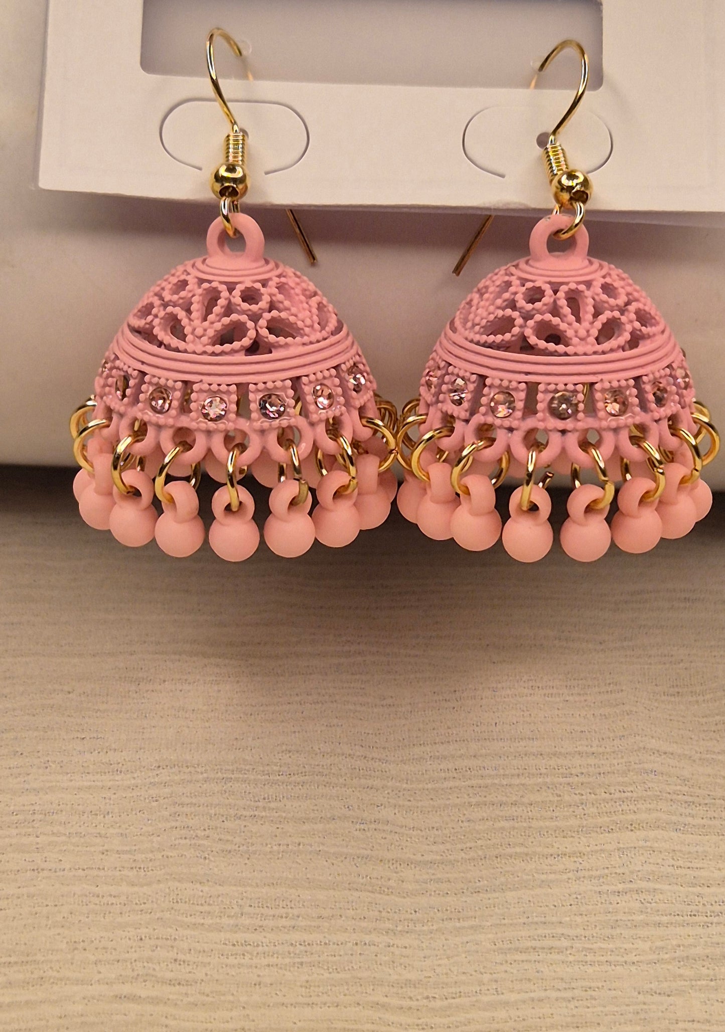 Blush Pearl Vintage Pink Jhumka Earrings