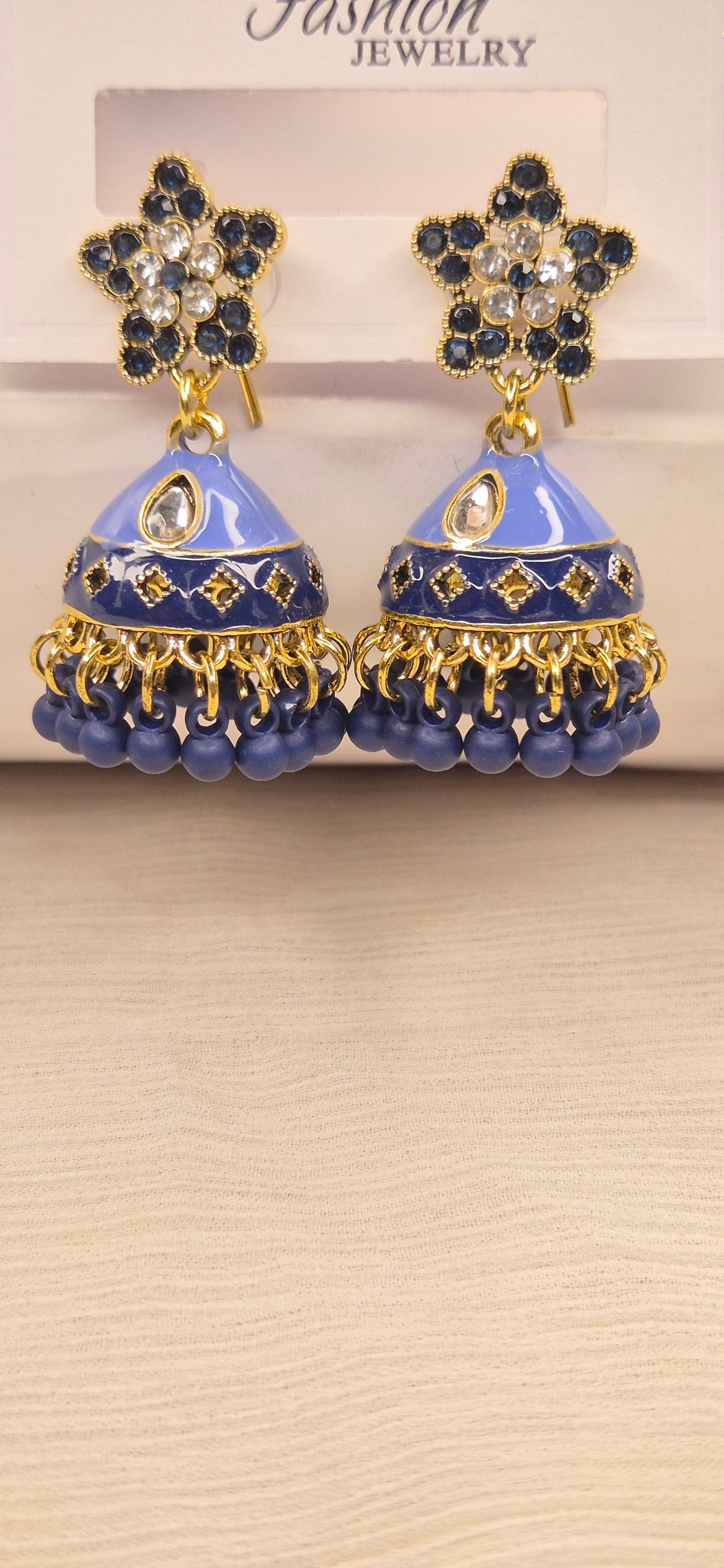 Emerald Grace Mint Green Royal Jhumka Earrings