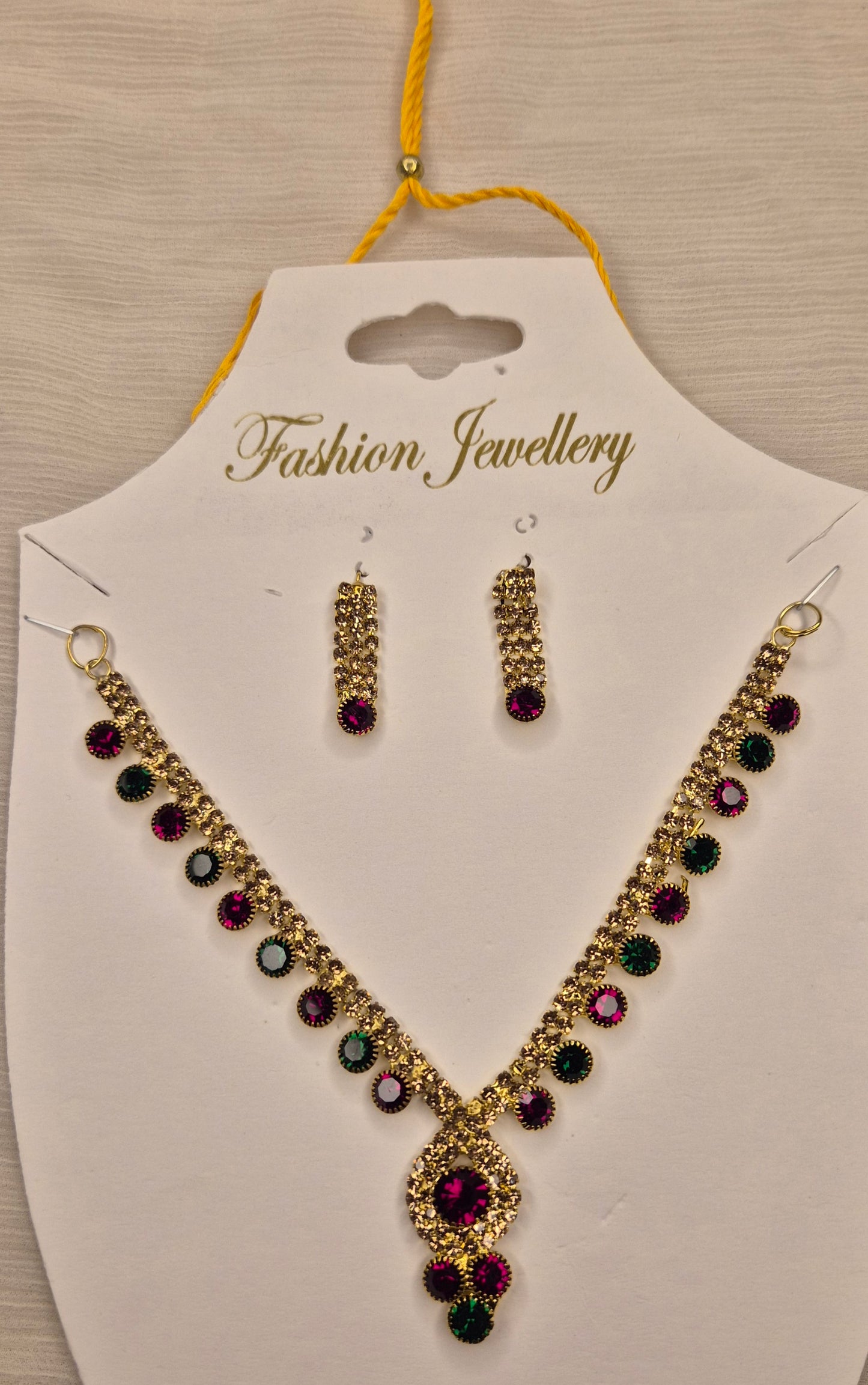 Royal Amethyst Crystal Necklace Set