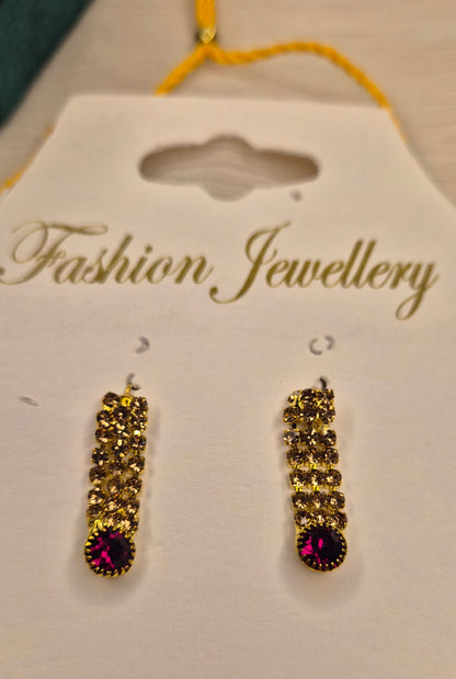 Royal Amethyst Crystal Necklace Set