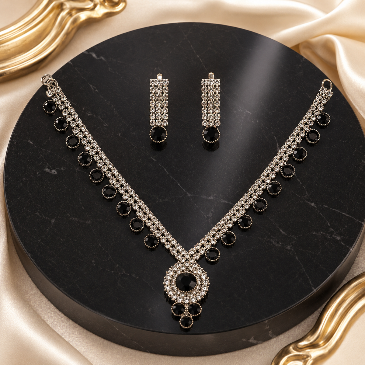 Midnight Royale Crystal Necklace Set