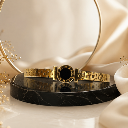 Roman Noir Bracelet Watch