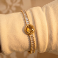 Sunstone Elegance Amber Halo Bracelet