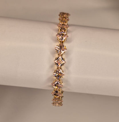 Royal Heritage Ruby & Emerald Embellished Golden Kada