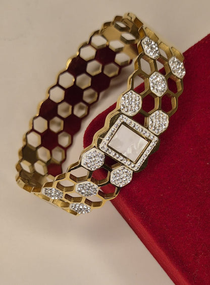 Golden Hexa Luxe Watch Bracelet